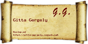 Gitta Gergely névjegykártya